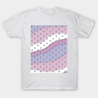 Lilac and Mauve Waves Retro Aesthetic stars / VSCO stars T-Shirt